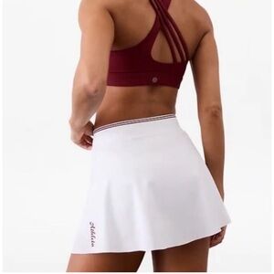 Athleta Ace Advantage Tipped 13 1/2” White Tennis Golf Varsity Skort Women’s XL